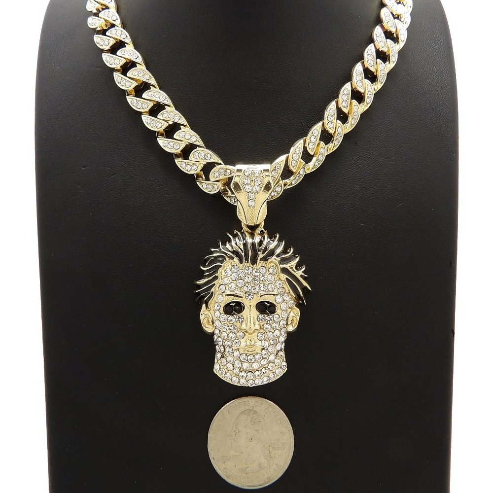 Iced out Michael Myers Pendant & Necklace Chain